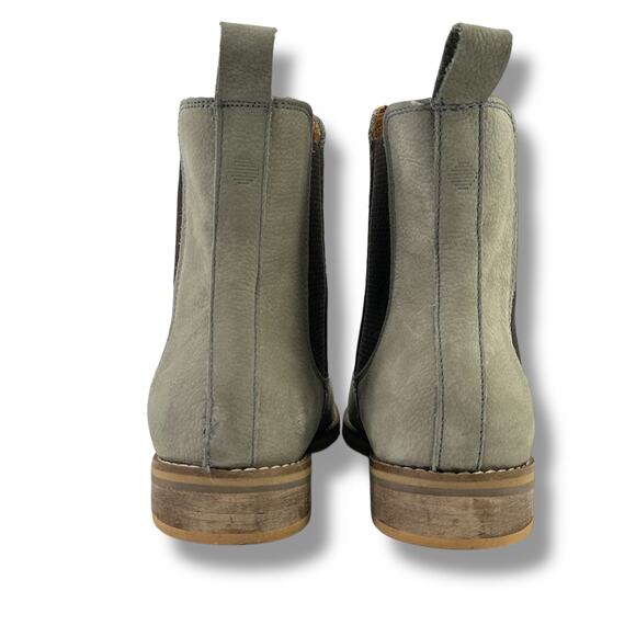 Hari Mari Leather Chelsea Boots Womens Size 9 Mossy Green Pull On - Picture 5 of 7